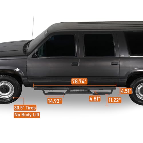 Barras laterales para Chevy Suburban 1992-1999 negras miniatura 4