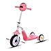 Glissière de scooter pour enfants, 2 ans, voiture de jouet pour enfants, scooter à trois roues déformable à trois roues (Couleur : Pink)