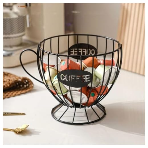 Porta cápsula de café, Cesta de Café, Suporte de Metal com Alça para Cápsulas de Café, Suporte modelo xícara