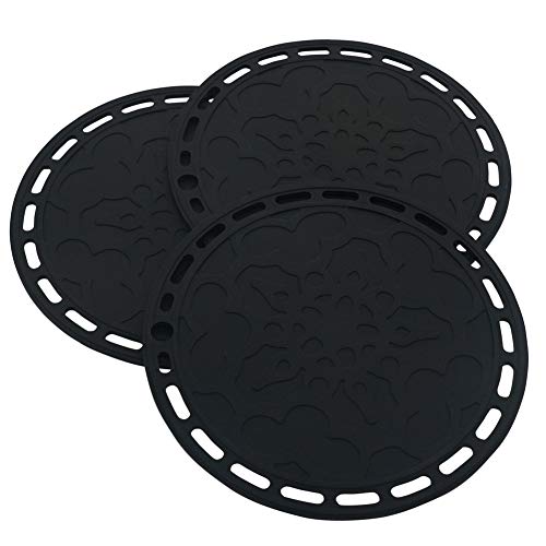 Lucky Plus Big Round Silicone Hot Pads and Trivets for Hot Dishes