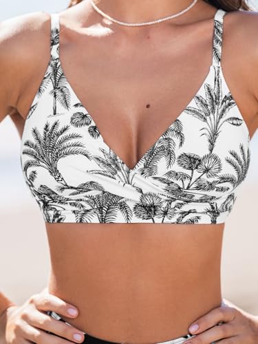 Image of CUPSHE Women's Bikini Sets Two Piece Swimsuit High Waisted V Neck Twist Front Adjustable Spaghetti Straps Bathing Suit