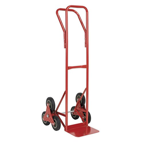 CST985 Sack Truck Stair Climbing, 150kg Capacity, Red | Heavy Load Pallet Truck | Perfect for Warehouse, Deliveries