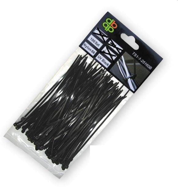 Bradas TS1176550B Presilla Negro 100 Pieza(s) - sujección para Cables (Negro, 1 Cabezal(es), CE, PAHs, 55 cm, 7,6 mm, 100 Pieza(s))