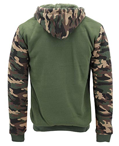 Men's Army Camo Zip Up Sherpa Hoodie Fleece Hunting Sweater Jacket2