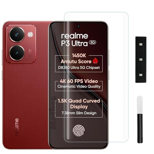 Image of DD SON Premium HD+ UV Tempered Glass Screen Protector For Realme P3 Ultra (6.83 Inch, Pack of 1) Full Adhesive UV Curved Screen Protector Case Friendly HD Clarity with installation kit & Guide
