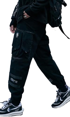 Mens Cargo Pants Casual Joggers Techwear Cotton Streetwear Hip Hop Trousers3