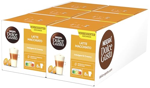 NESCAFÉ DOLCE GUSTO Latte Macchiato Kaffeekapseln 6er Pack (6 x 16 Kapseln)