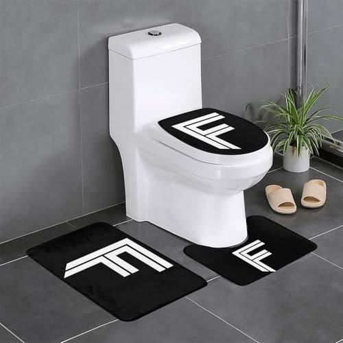 北海道日本ハムファイターズ (2) アニメ トイレマット 3点セット フタカバー 浴室足ふきマット 吸水 速乾 滑り止め 抗菌 防臭 洗える ふわふわ おしゃれ 40x60cm