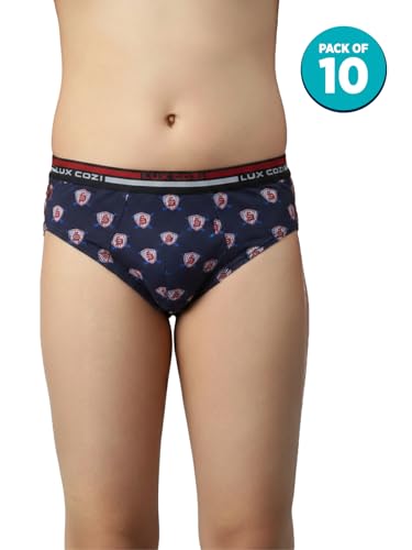 Image of Lux Cozi Boy's Super Combed Cotton Outer Elastic Printed Brief with Ultra Soft Waistband | Colors & Prints May Vary|