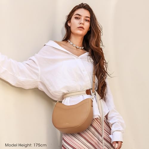 Kattee Leather Crossbody Bags for Women, Small Purses and Handbags, Soft Hobo Shoulder Satchel with Zipper Closure2