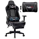 KASORIX Gaming Chair Ergonomic Video Game Chair High Back Computer Chair Professional Racing Style Comfortable Gamer Chair with Footrest and Massage Backrest and Lumbar Support
