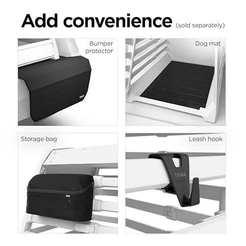 Thule Allax Hundebox, Transportbox Hund, Hundebox für Auto Black/Aluminum S