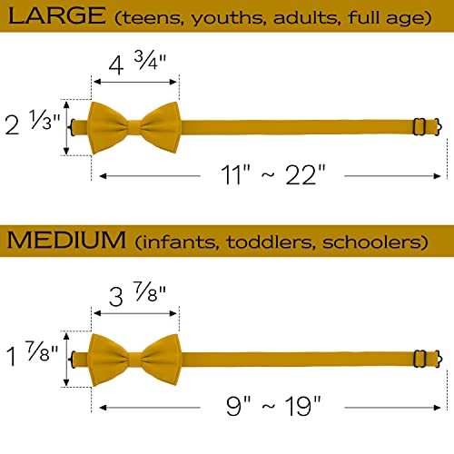 Image of Adam Young Men's Bow Ties with Handkerchief Pre-Tied Style Formal Satin Classic Bowtie for Tuxedo Faux Silk