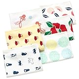 ブルーム ガーゼタオル フェイスタオル 6枚セット ここちよ 泉州タオル キッチンタオル 薄手 速乾 軽量 日本製 デザインおまかせ