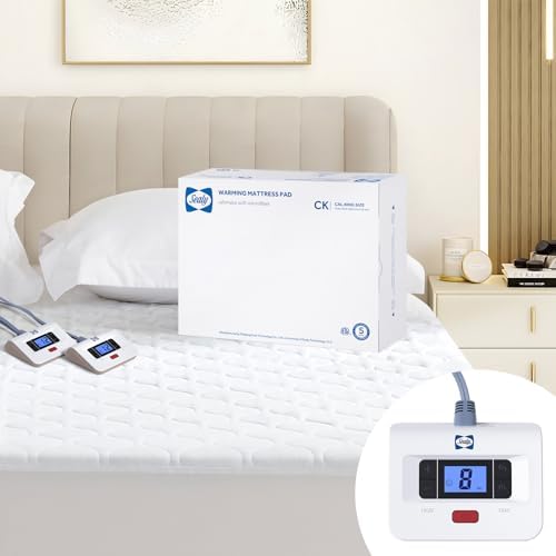 Sealy Heated Mattress Pad Cal King Size, Luxury Quilted