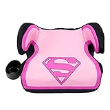 KidsEmbrace DC Comics Pink Supergirl Backless Booster Car Seat with Seatbelt Positioning Clip