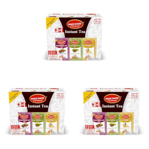 Image of Wagh Bakri Instant Tea Premix Combo, 168 Grams, Ginger Powder (Pack of 3)