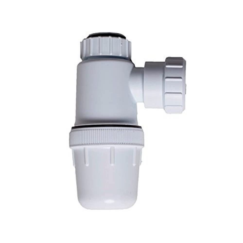 Merriway BH02919 Waste Compression Bottle Trap, 32 x 76mm, White, 32 x 76 mm