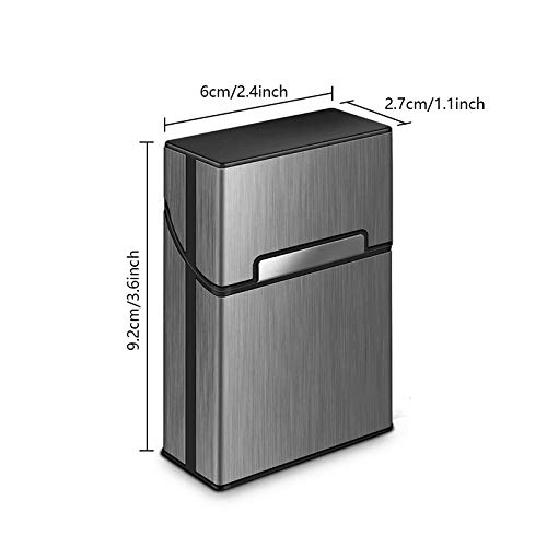 3pcs Lightweight Aluminium Cigarette Case Gray