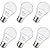 JIANGSILING A19 LED Light Bulb, 75W Equivalent LED Bulb, 11W 2700K Warm White, 1100 Lumens, Non-Dimmable Light Bulbs, CRI 85+, No Flicker E26 Base Bulbs for Home Office, 6-Pack