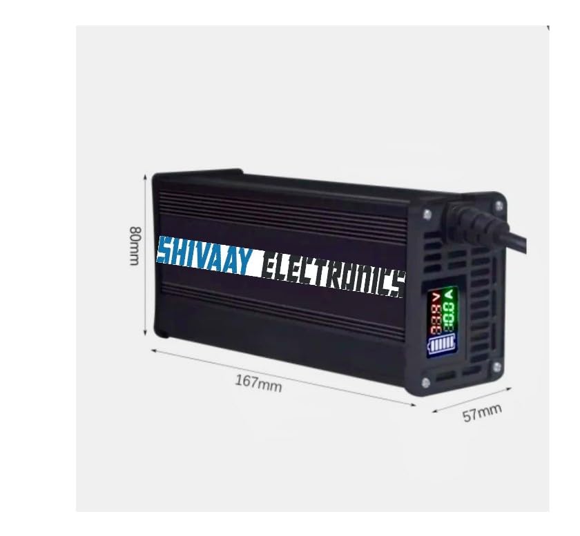 Image of TVS iQube Charger Fast Charging 58.4V 10A | Chagori 2+4 Pin Connector | 06+10 Months Warranty | Japanese in-Built Technology