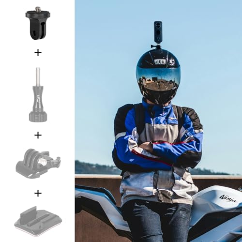 Image of HSU Aluminum Camera Tripod Mount Adapter, 1 /4 inch- 20 Camera Mount with Aluminum Thumbscrew, Tripod Adapter Compatible with X4 /X3 /X2 /X /RS /R /Go Pro /Sony /Sjcam and Other Cameras