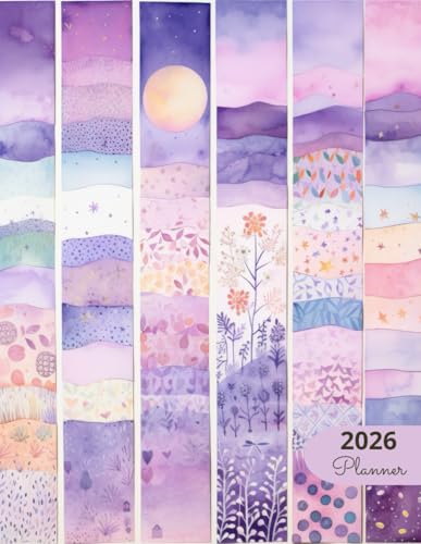 2026 Planner: Soft Florals Lavender Botanical Pattern: Stylish Weekly and Monthly Organization image 2