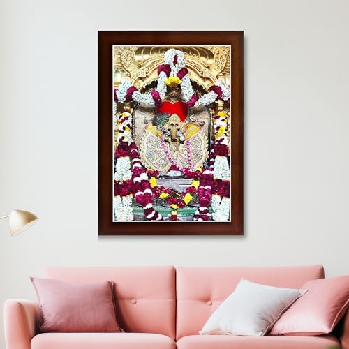 Image of Shri Sanwaliya Seth Shringaar Darshan Religious Photo Frame (Brown, 14 X 20 Inches)