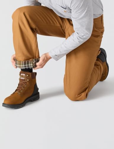Image of Carhartt Men's Washed Duck Dungaree Flannel Lined Work Pant