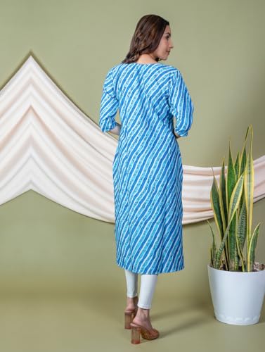 Image of Women's Straight Fit Printed Crepe Kurta, Casual Wear Kurti Design No 122