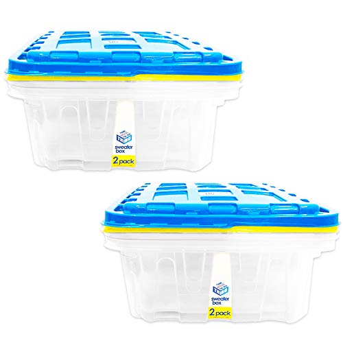 Momentum Brands Stackable Store Containers for Clothes with Lids Set