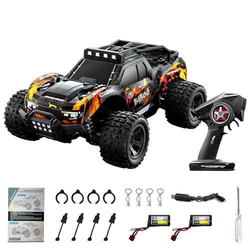 Kodbiby - Coche de control remoto, 1:18 Vehículo todoterreno de alta velocidad de 28 km/h con faros LED, 4 ruedas de tracción RC Todoterreno RC Crawler