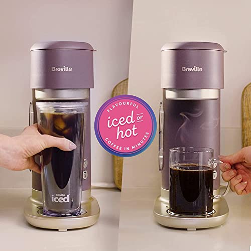 Image of Summer Breville Iced+Hot Coffee Maker | Plus Coffee Cup with Straw | Brews Hot Filter Coffee To Enjoy Alone or Over Ice | Caf� Mocha
