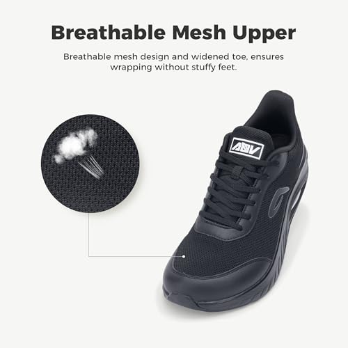 Image of IIV Mens Walking Shoes with Arch Support Wide Toe Box Tennis Sneakers Plantar Fasciitis Running Shoes