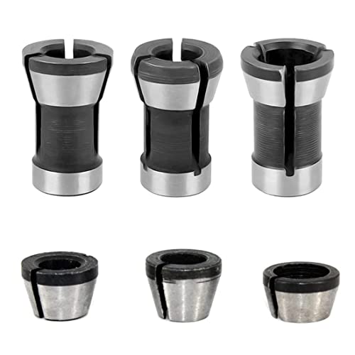 SeonFook 6Pcs Router Collet Adapter 6mm 1/4