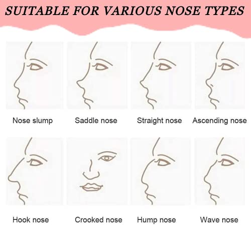 Image of Nose shaper for women for big and small nose bridge uplifting clip for men nose straightener nose shaping tool nose up beauty clipper (Pink with White) (Pink)