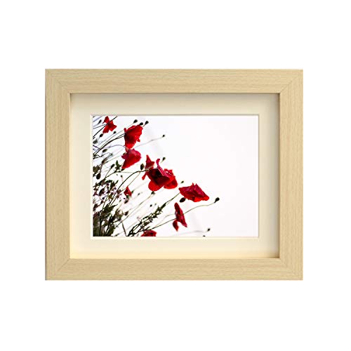 Tailored Frames-Maple diseño Cuadrado Marco de Fotos tamaño 70 x 50 cm para A2 con Soporte de Color Blanco Envejecido, para Colgar.