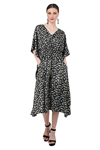 Robe de plage pour femme imprimé girafe taille M tunique légère décolleté V avec cordon