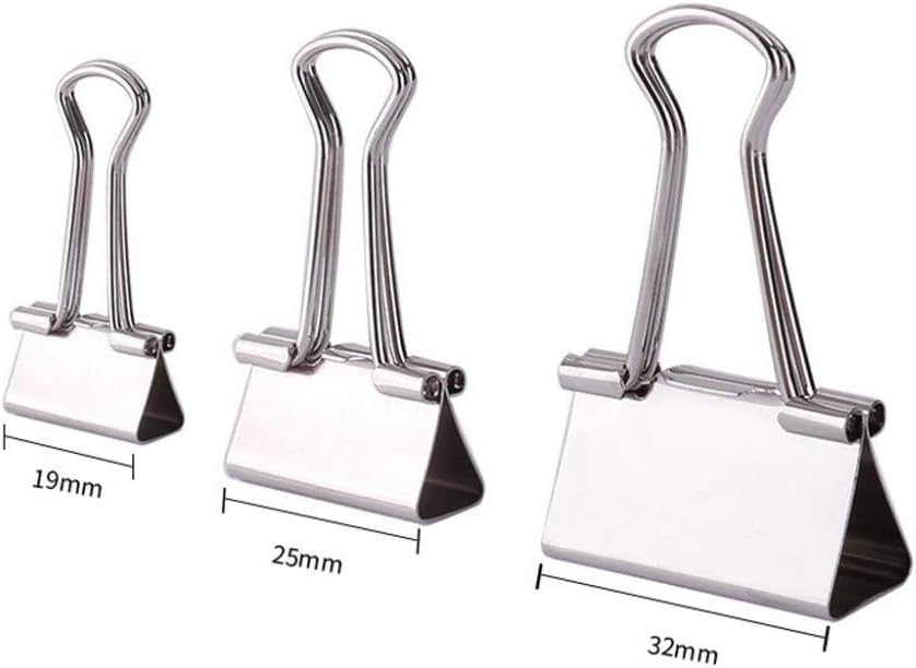 Clip For Raccoglitori , Clip For Bulldog , Clip Pieghevoli, Fermagli For Carta Clip For Bulldog Clip For Cerniere In Metallo For Fotografie Foto Articoli For La Casa E L'ufficio (Dimensioni - Foto 8
