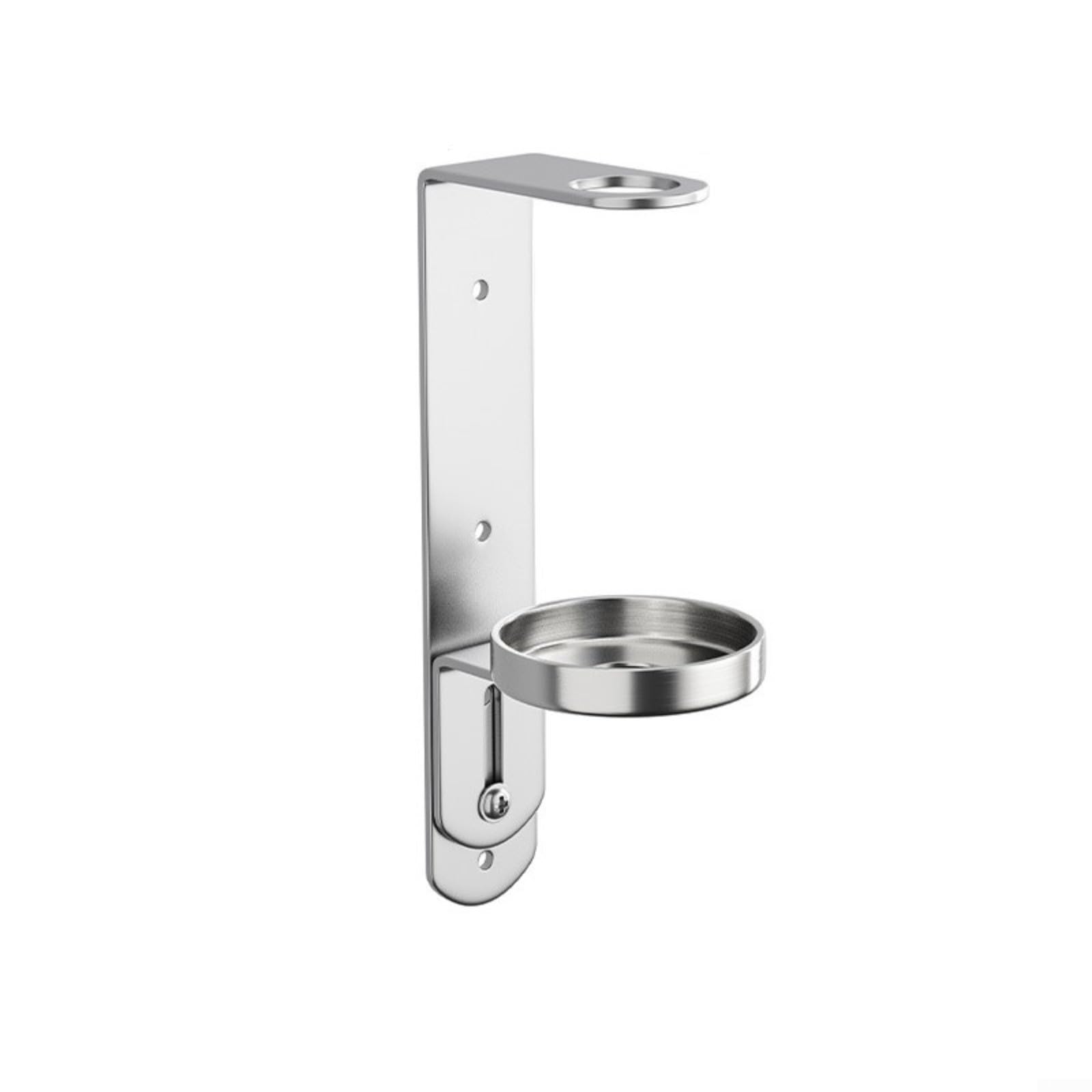 ZYNCUE Soap Dispenser Holder, Stainless Steel Dispenser Bottle Holder, Wall Mounted Soap Dispenser Bracket, Versatile Bathroom Storage Rack(1 Hole)