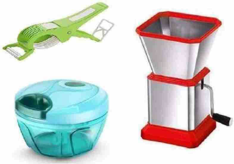 AK Ultimate Stainless Steel Onion Cutter Chopper/Chilli Cutter/Mirchi Cutter/Nut Cutter Combo of Smart Clever Cutter Vegetable & Fruit Chopper & New Handy Cutter Pack of 3 Combo (B0B53M9N1H) Amazon Price History, Amazon Price Tracker