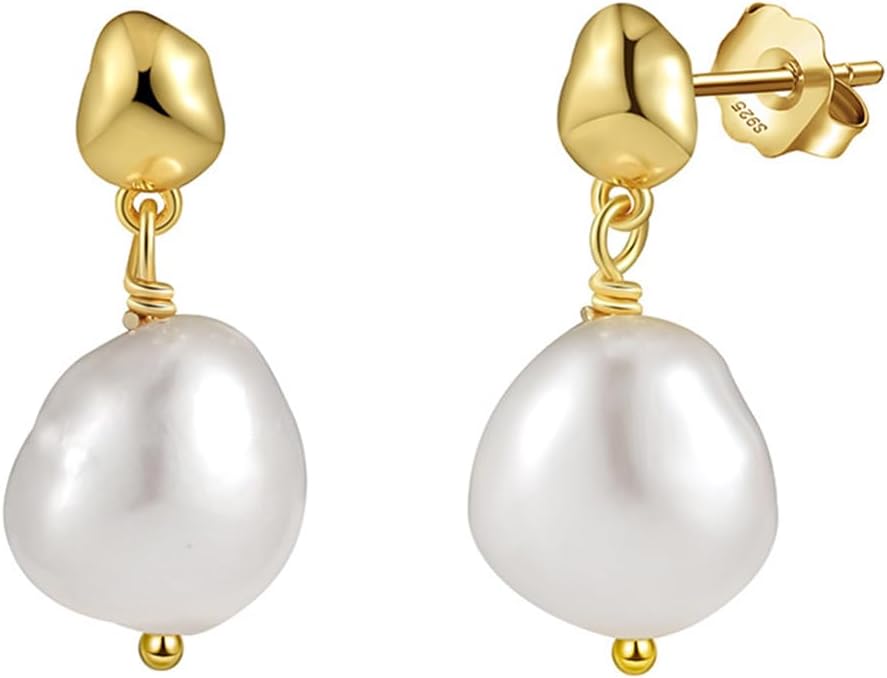 Pearl earrings-Gifts for Women Wife-Gift for Wife Wedding Birthday Anniversary Jewelry-Mom Girlfriend Her Mothers Day Gifts for Mom Women Valentines Day Christmas Day Gifts NO005