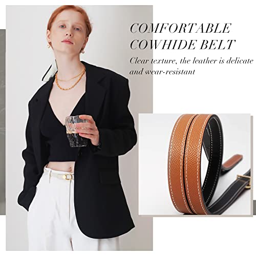 LumiSyne Cintura di Pelle da Donna Reversibile