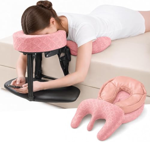 Image of Massage Headrest for Bed, Head Holder & Face Cradle with Face Down Pillow