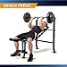 Marcy MD-2082W Diamond Elite MD Standard Bench with 100 lb. Weight Set, Incline