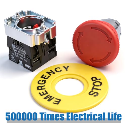 Amazon.com: mxuteuk: Emergency Stop Push Button Switch