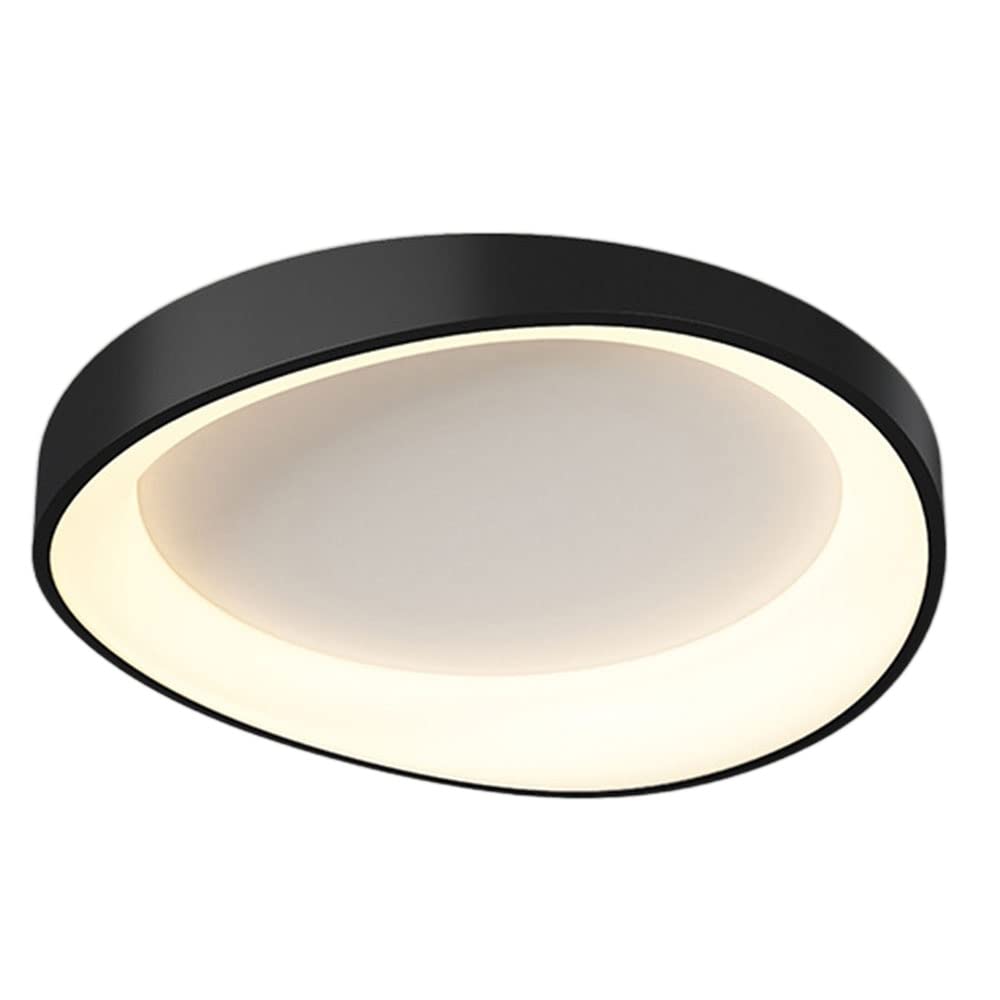 YNAHZAOK Nordic LED Ceiling Lamp, Round Master Bedroom Flat Ceiling Lights, Three-tone Lighting Minimalist Living Room Decorative Lighting, Living Room Close To Ceiling Light Fixtures, For Study