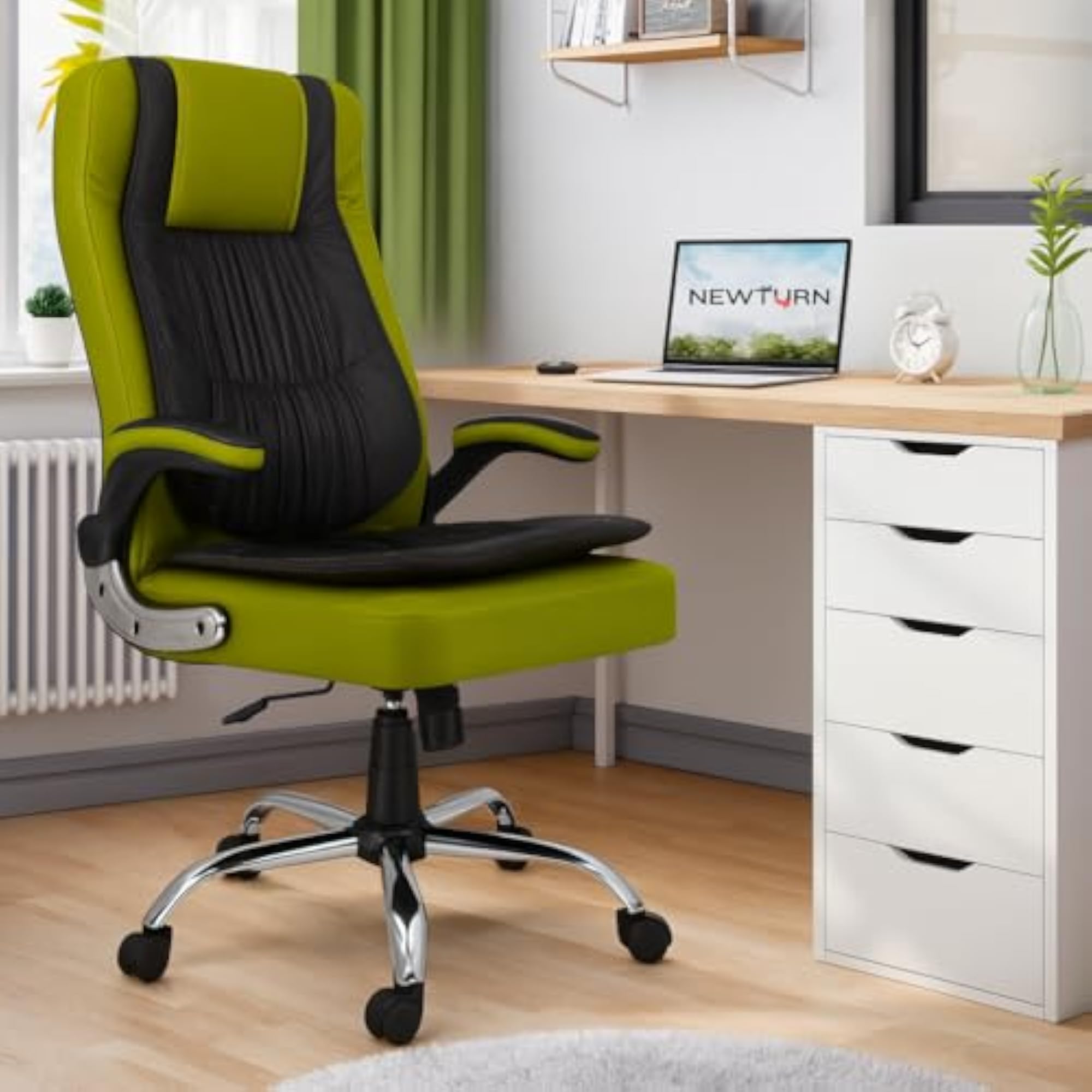 High Back Double Cushion Boss Office Revolving Chair, Adjustable