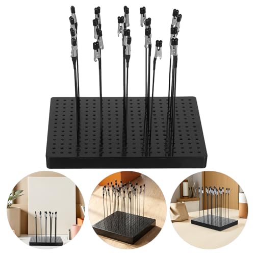 Kit de pintura para miniaturas que evita manchas y huellas con soporte de secado y pinzas 7