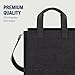 True Religion Tote Bag, Women's Medium Denim Travel Shoulder Bag with Adjustable Strap, Black